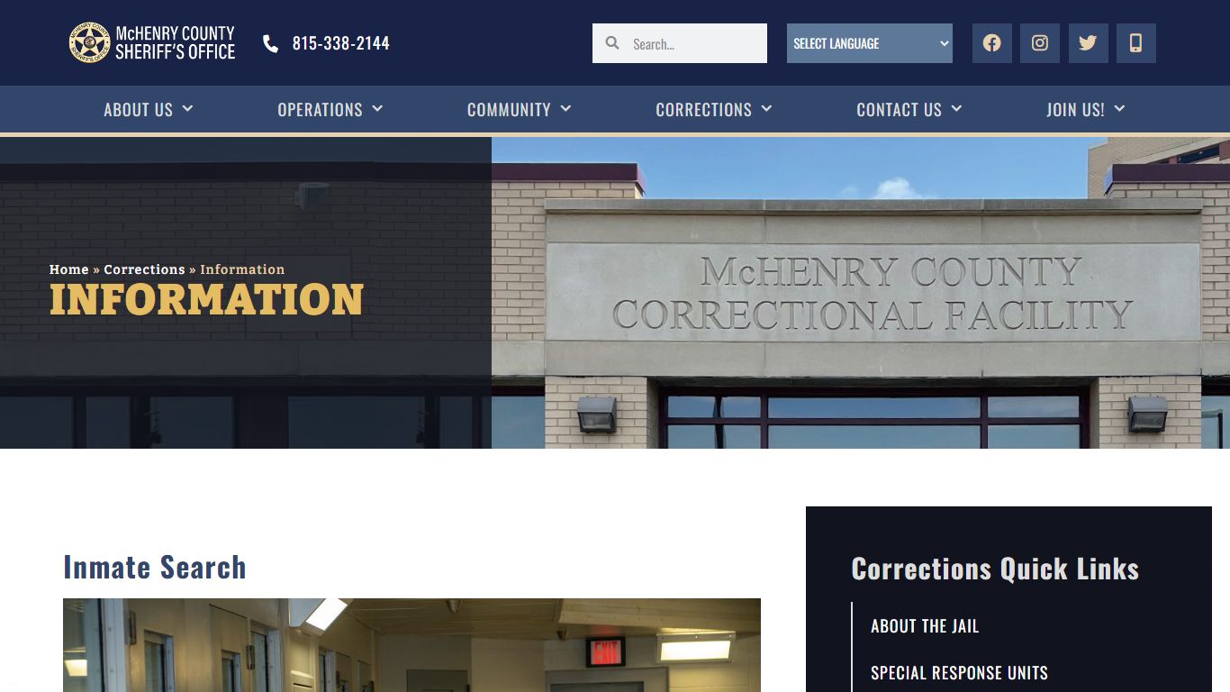 Corrections Information - McHenry County Sheriff's Office